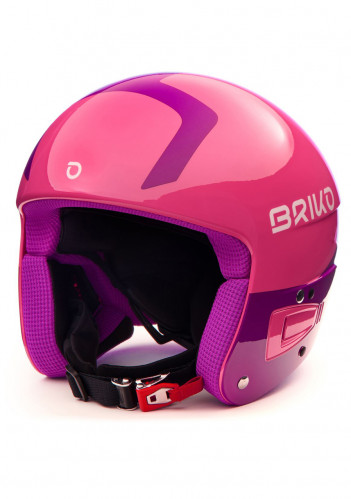 Detská lyžiarska prilba Brik Vulcano FIS 6.8 Jr Shiny Pink Violet